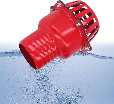 Kadimendium Water Pump Filter Bottom Valve Water Pump Foot Valve Low Pressure Flat Check Valve Well Foot Check Accessories for Fluid Machine 4in in Kuwait