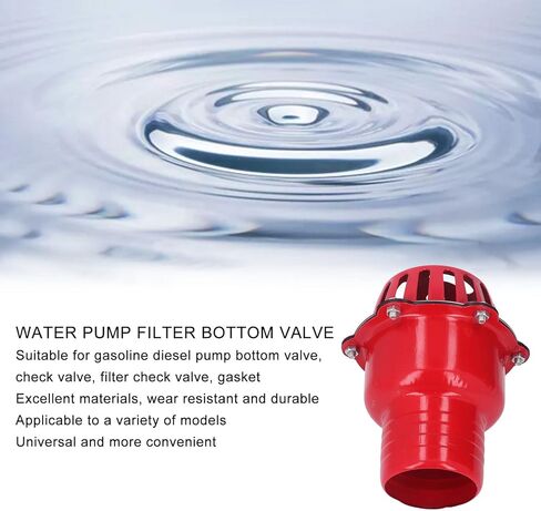 Kadimendium Water Pump Filter Bottom Valve Water Pump Foot Valve Low Pressure Flat Check Valve Well Foot Check Accessories for Fluid Machine 4in in Kuwait