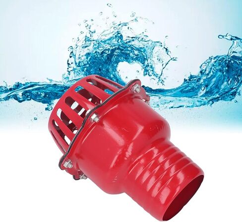 Kadimendium Water Pump Filter Bottom Valve Water Pump Foot Valve Low Pressure Flat Check Valve Well Foot Check Accessories for Fluid Machine 4in in Kuwait