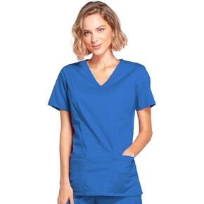 Cherokee Women Scrubs Top Workwear Core Stretch Mock Wrap 4728
