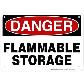 Danger Flammable Storage Sign, 7x10 Inches, Rust Free .040 Aluminum, Fade Resistant, Made in USA by My Sign Center in Saudi Arabia