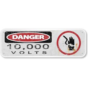 Danger 10000 Volts Kitchen Metal Tin Signs for Shelf Decor Signs for Shelf 40x10cm in Saudi Arabia