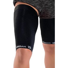 Zensah Thigh Compression Sleeve – Hamstring Support, Quad Wrap for Men and Women - Great for Running, Sports, Groin Pulls