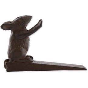DII Cast Iron Door Stop Collection Heavy & Decorative Stopper, 6x2.5x3.25", Yoga King Frog