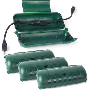 CALPALMY 4-Pack Extension Cord Covers, Outdoor Plug Protectors, Black in Saudi Arabia