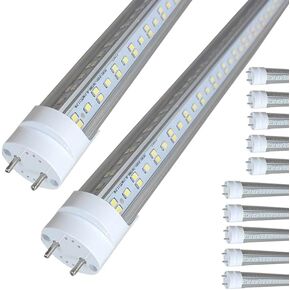 T8 LED Bulbs 4 Foot, T12 LED Replacement 4FT 72W Fluorescent Tube Lights,7200lm 6500K Cool White,2 Bi-Pin G13 Base Type B Tube Lights, Ballast Bypass, Double Ended Power, NO RF FM Driver