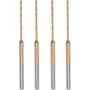 uxcell 8Pcs 0.8mm Mini Twist Drill Bit, Micro Engraving Drill Bits High-Speed Steel 2.35mm Shank Titanium Coated for DIY Resin, Amber and Wood in Saudi Arabia