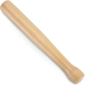 8" Wooden Cocktail Muddler - Wood Bar Supplies & Accessories for Herb & Fruit Mixing, Drinks, Restaurants, Home Kitchens, Shaker Sets & Cocktail Kits