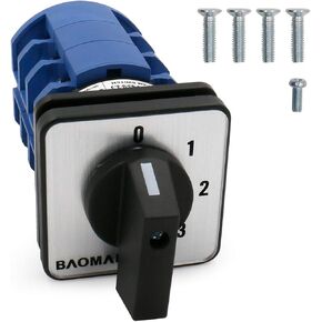 Baomain Universal Rotary Changeover Switch SZW26-63/0-3.3 660V 63A 4 Position 3 Phase