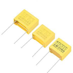 uxcell مجموعة متنوعة من مكثفات السلامة من البولي بروبيلين DIP 275VAC X2 MKP 3 Value - 0.33uF 0.47uF 0.68uF 15 قطعة in Saudi Arabia