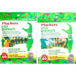 خيط تنظيف الأسنان بالتوت المختلط للأطفال من بلاكرز، عبوتان تحتويان على 40 قطعة in Kuwait