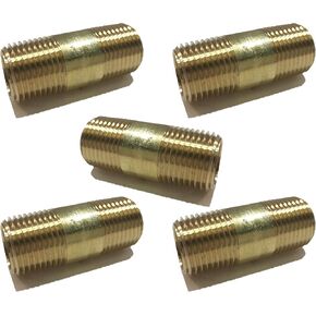 حلمة APRIXIATE Edge من النحاس الصناعي مقاس 1/2 بوصة × 1/2 بوصة وطول 2 بوصة، ذكر NPT MNPT الوقود/الهواء/الماء/النفط/الغاز WOG (الكمية 01) in Kuwait