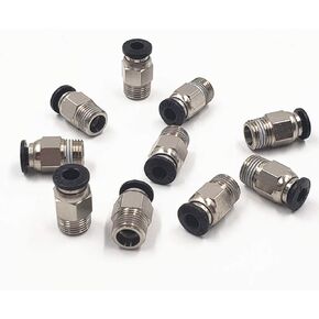PC4-M10 Male Straight Pneumatic PTFE Tube Push In Quick Fitting Connector for E3D-V6 Long-Distance Bowden Extruder 3D Printer (Pack of 10pcs) in Saudi Arabia