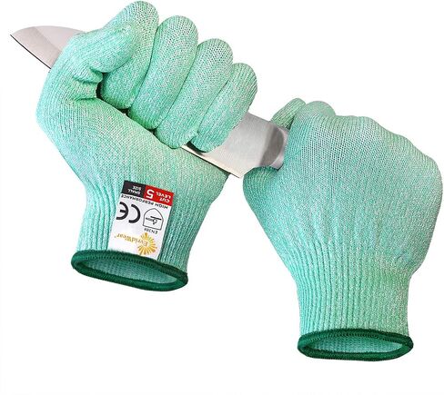 قفازات مقاومة للقطع من Evridwear لحماية سلامة المطبخ من المستوى 5 (صغير، وردي) in Kuwait