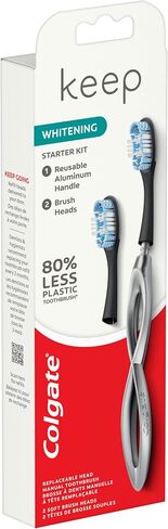 Colgate Keep Manual Toothbrush Whitening Starter Kit - Silver, 1 count in Saudi Arabia