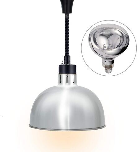 JIAWANSHUN Food Warmer Lamp Food Heat Lamp Warmer with Bulb 250W Commercial Food Warmer Restaurant Supplies or Home Use Food Service Retractable Heat Lamps Catering 290mm (Red) in Kuwait