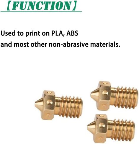 فوهات طابعة ثلاثية الأبعاد، M6 0.4 مم رأس طباعة فوهة نحاسية لاستبدال خيوط 1.75 مم E3D V5-V6 ثلاثية الأبعاد (20 قطعة) in Kuwait