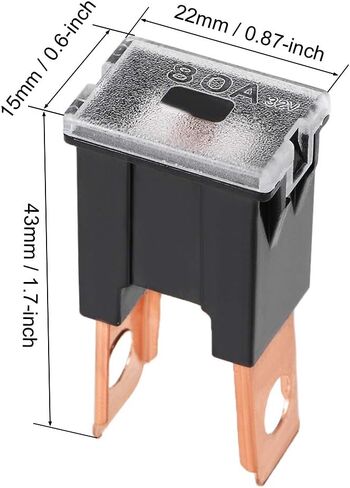Uxcell Tridge Fuse 32V 80A ذكر طرفي بليد J صندوق علبة للشاحنة in Saudi Arabia