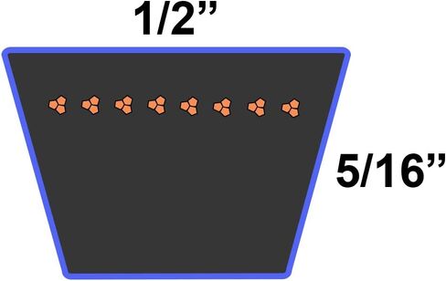 حزام D&D PowerDrive 6821 Kevlar V، مقطع عرضي للحزام 4LK، طول 21 بوصة، مطاط in Kuwait