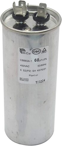متر ستار ROHS CQC EN60252-1 مكثف بدء تشغيل ضاغط تكييف الهواء العالمي 20-75 فائق التوهج CBB65A-1 450VAC 50/60 هرتز C S2(P2) SH 40/70/21 زيت نباتي (35 فائق التوهج) in Kuwait