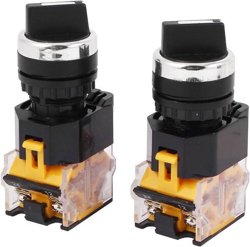 uxcell a16031500ux1771 LA38-203 AC 400V 10A 2 Position ON/Off Rotary Selector Switch Orange 2 Pcs (Pack of 2) in Saudi Arabia