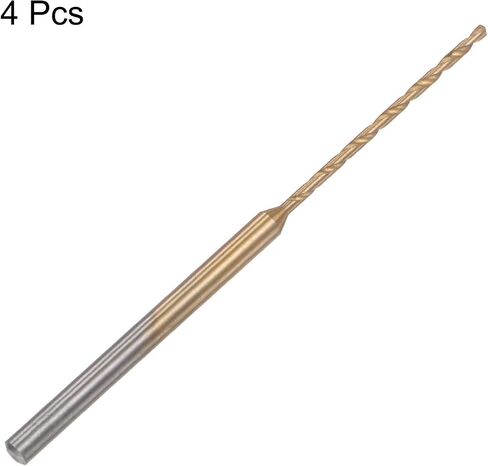 uxcell 8Pcs 0.8mm Mini Twist Drill Bit, Micro Engraving Drill Bits High-Speed Steel 2.35mm Shank Titanium Coated for DIY Resin, Amber and Wood in Saudi Arabia