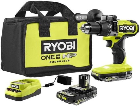 RYOBI ONE+ HP 18V Brushless Cordless 1/2 in. Hammer Drill Kit with (2) 2.0 Ah Batteries, Charger, and Bag (PBLHM101K2) in Saudi Arabia