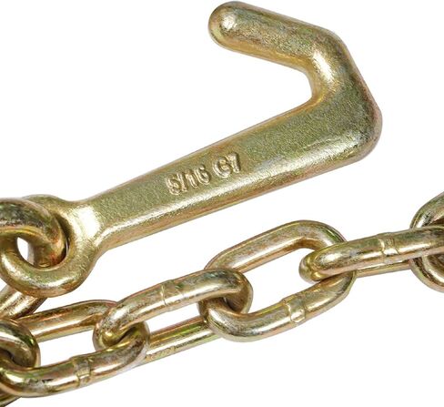 WFLNHB G70 5/16in x 3ft V-Chain Bridle 15in/8in J-Hook Tow Chain T-Hook & J-Hook w/Grab Hooks in Kuwait