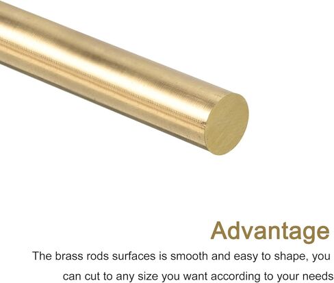 قضبان دائرية نحاسية من MECCANIXITY، قضيب نحاسي مستدير صلب مقاس 5/16 بوصة، قضيب نحاسي بطول 200 مم للانجراف اللكمات، عمود مختلف DIY نموذج حرفي لسيارات السفن، حزمة من 1 in Kuwait