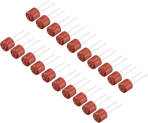 uxcell 20Pcs DIP Mounted Miniature Cylinder Slow Blow Micro Fuse T4A 4A 250V Red in Saudi Arabia