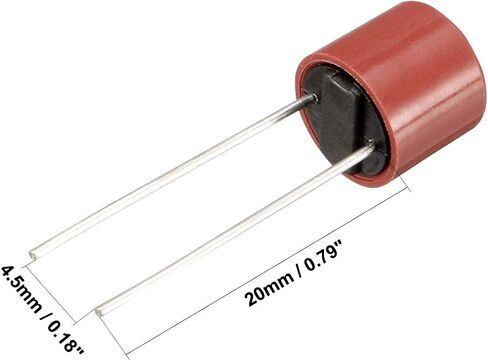 uxcell 20Pcs DIP Mounted Miniature Cylinder Slow Blow Micro Fuse T4A 4A 250V Red in Saudi Arabia