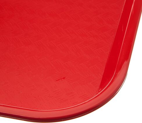 Carlisle FoodService Products Cafe Fast Food Cafeteria Tray with Patterned Surface for Cafeterias, Fast Food, And Dining Room, Plastic, 17.87 X 14 X 0.98 Inches, Red in Saudi Arabia
