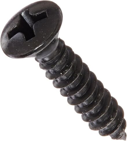 Small Parts 0812ABPOB Steel Sheet Metal Screw, Black Oxide Finish, 82 degrees Oval Head, Phillips Drive, Type AB, #8-18 Thread Size, 3/4" Length (Pack of 100) in Saudi Arabia