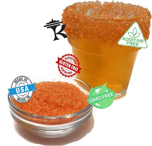 Snowy River Orange Cocktail Sugar Rimmer - Naturally Colored Orange Cocktail Sugar, Beverage Rimmer, Margaritas, Kosher (3oz) in Saudi Arabia