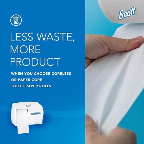 Kimberly-Clark Scott Essential Double Roll Coreless Toilet Paper Dispenser (09605),, Pearl White in Saudi Arabia