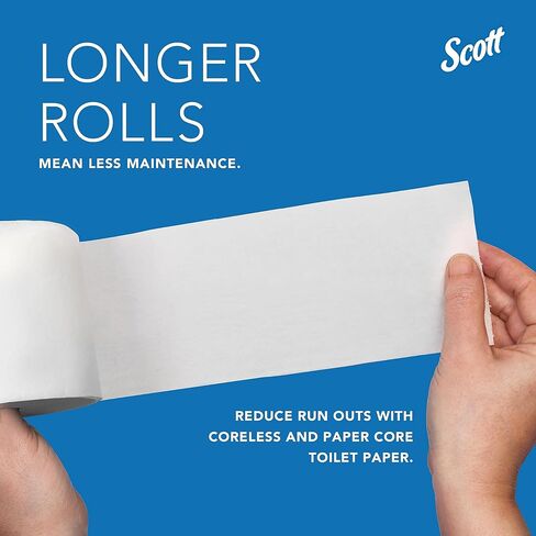 Kimberly-Clark Scott Essential Double Roll Coreless Toilet Paper Dispenser (09605),, Pearl White in Saudi Arabia