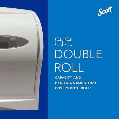 Kimberly-Clark Scott Essential Double Roll Coreless Toilet Paper Dispenser (09605),, Pearl White in Saudi Arabia