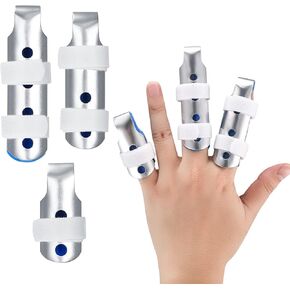 3 Pcs Finger Splints, Metal Finger Support Braces Splints, Finger Stabilizer with Adjustable Loop Straps, for Adults Children, Arthritis Knuckle Broken Fingers Straightening in Kuwait