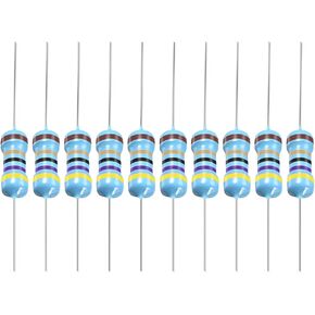 YOKIVE 100 PCS Metal Film Resistors, 47 Ohm Resistor with 1/2W 1% Tolerance, Lead, Good for DIY Electronic Projects (5 Color Bands, 8.5mm±0.5mm) in Kuwait
