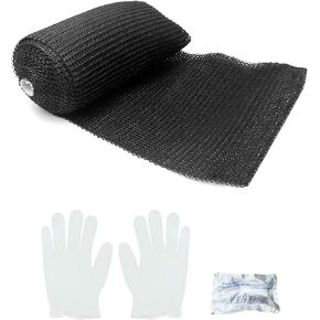 QWORK Fiberglass Repair Wrap, 4" x 15' PVC Pipe Repair Flexible Waterproof Sealing Tape, Quick Curing Repair Winding Tape for Water Pipe Exhaust Wrap Quick Repair in Kuwait