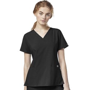 WonderWink W123 Women's 6555 Flex-Back Stylized V-Neck Top