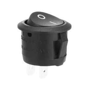 uxcell AC250V/6A 125V/10A 2 Terminal Toggle SPST On/Off 2 Position Round Button Small Boat Rocker Switch in Saudi Arabia