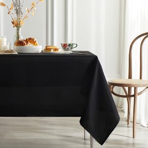 MYSKY HOME Square Tablecloth 54x54 Inch Beige Tablecloth Washable Polyester Table Cloth for Square or Round Tables Buffet Table, Parties, Holiday Dinner, Wedding