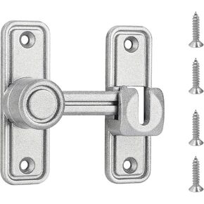 Barn Door Lock Latch, 90 & 180 Degree Heavy Duty Barn Door Latch Hardware Barn Door Locks and Latches Sliding Door Lock Home Safety Gate Locks Fit for Garage, Garden, Bathroom, Cabinet(Black)