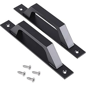 ALUWINDOORS 7.9 Inch Sliding Barn Door Handle Black 2 Pack Gate Handle Wooden Door Pull Handle for Sliding Barn Door Fence Garage Shed in Saudi Arabia