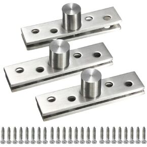 3 قطع مفصلات محورية دوارة من الفولاذ المقاوم للصدأ، مفصلات مخفية، مفصلات محورية للباب لأعلى وأسفل (مفصلة 360 درجة - 75 مم/3 بوصة) in Kuwait