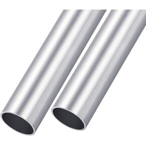 METALLIXITY 6063 Aluminum Tube (28mm OD x 25mm ID x 100mm L) 2Pcs, Aluminum Round Tubing - for Home Furnishing, Machinery, DIY Handicraft