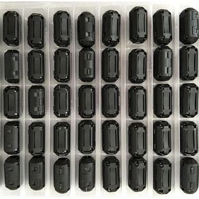 10 قطعة الداخلية 7 مللي متر 0.28 ''تصفية الالكترونيات الفريت المشابك الفريت مقاطع الفريت الإختناقات الفريت حبة 1730-0730 حافظة سوداء in Kuwait