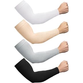 Foaincore 4 Pairs Plus Size Arm Sleeves Sun Sleeves Men Women UV Sun Protection Sleeves Oversized Cooling Compression Sleeves in Saudi Arabia