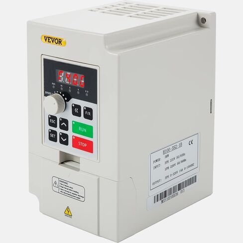 VEVOR VFD 3KW 220V 4HP, 1 or 3 Phase Input, 3 Phase Output Variable Frequency Drive, AC 14A 0~1000HZ CNC Motor Inverter Converter for Motor Speed (RS485) in Saudi Arabia